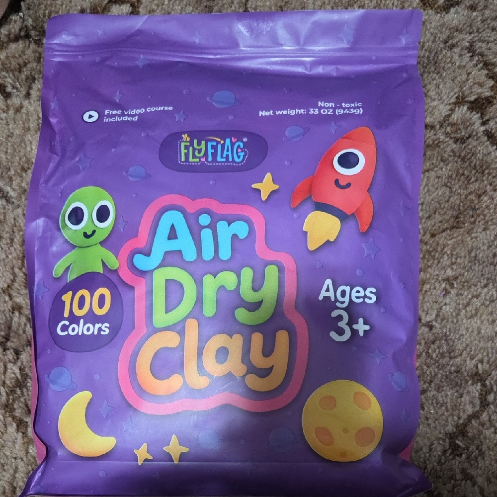 Purple Air Dry Clay for Kids